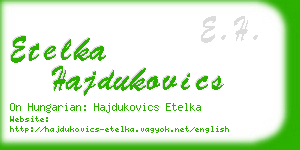 etelka hajdukovics business card